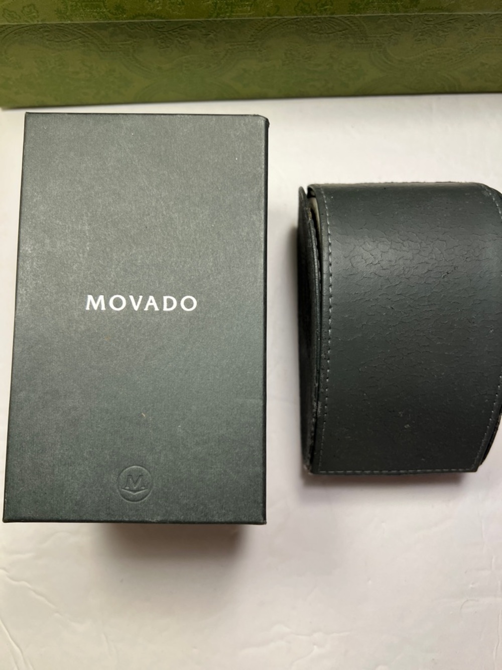 Vintage Movado Watch Box Gray Empty Used